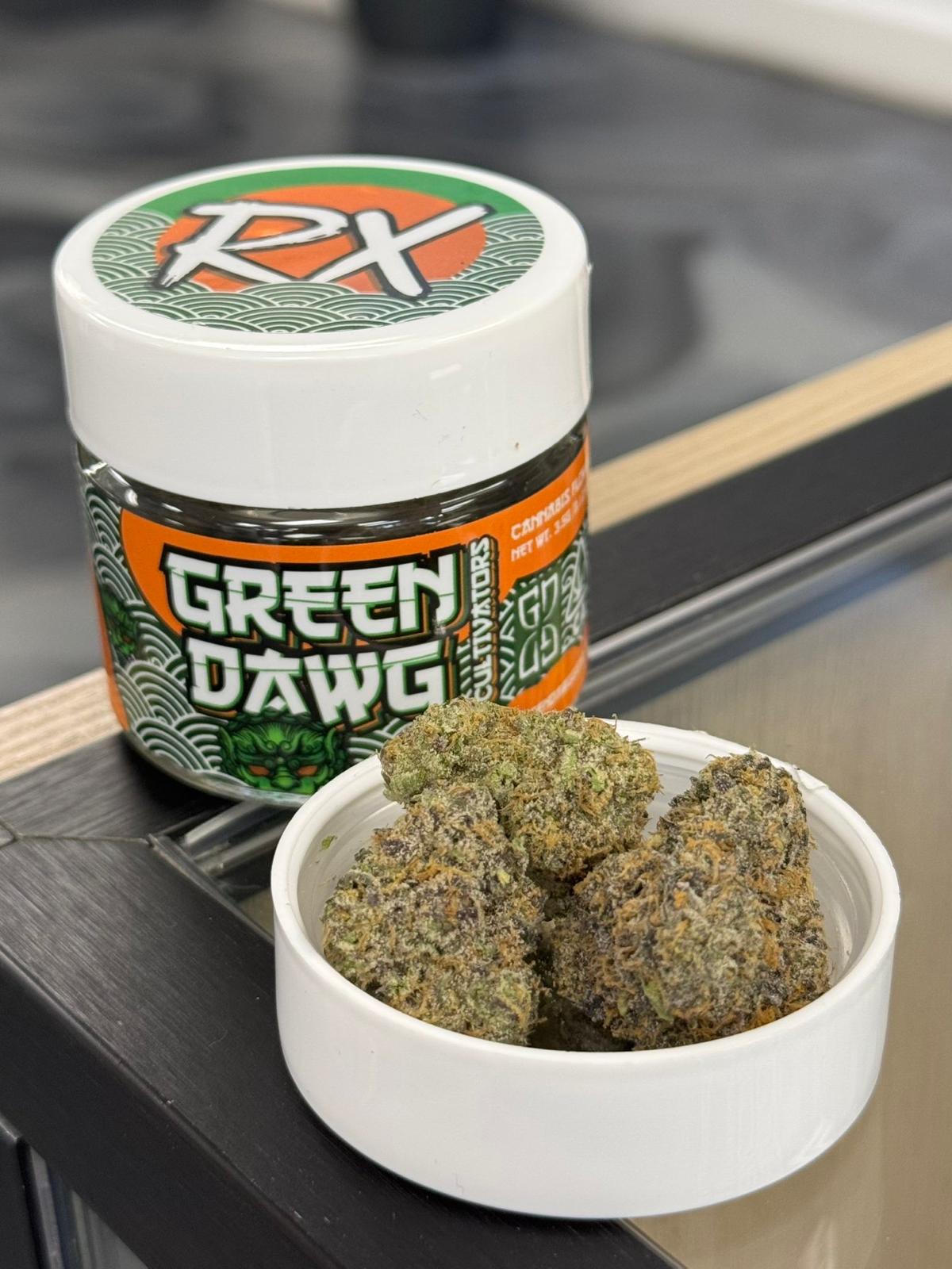 rx green dawg indoor flower – 3.5g rx green dawg indoor flower – 3.5g