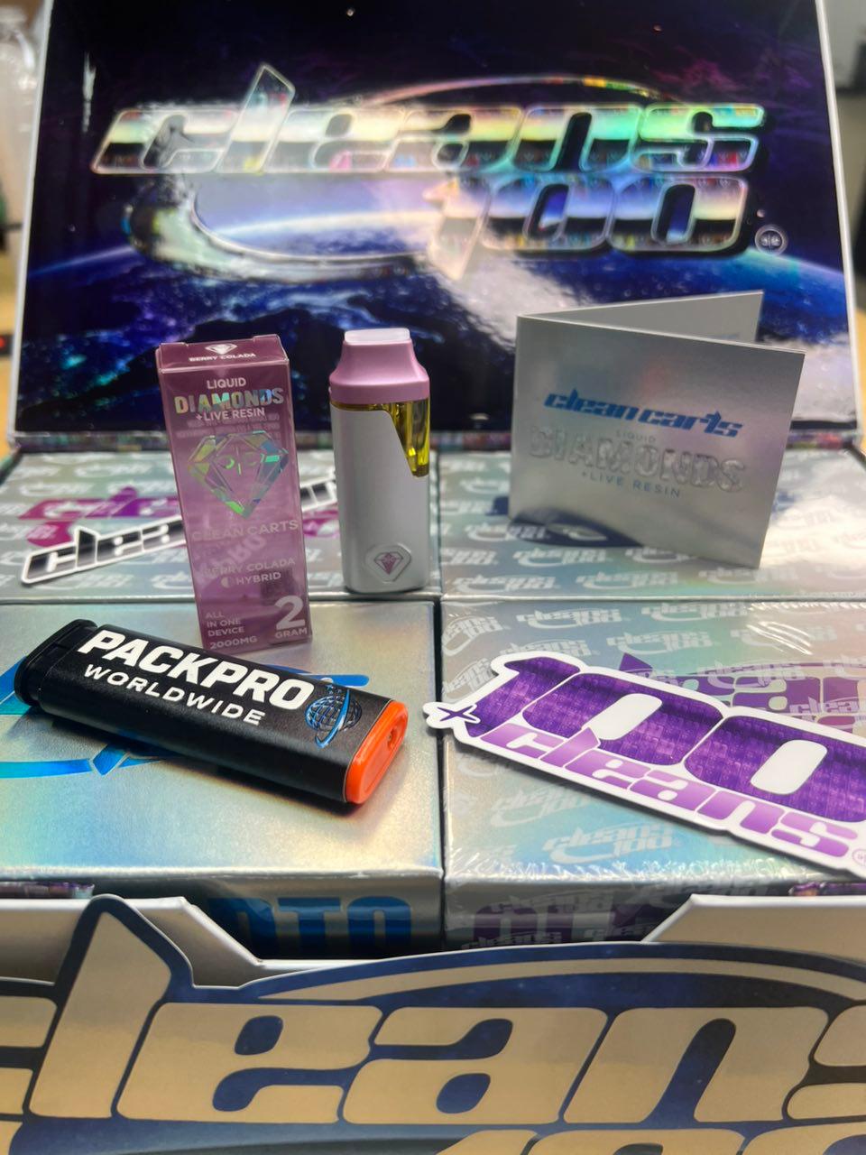 Clean Carts 100 2G All-In-One Disposable Vapes including Lime Haze and Peach Mimosa flavors. Clean Carts 100 2G All-In-One Disposable Vapes including Lime Haze and Peach Mimosa flavors.