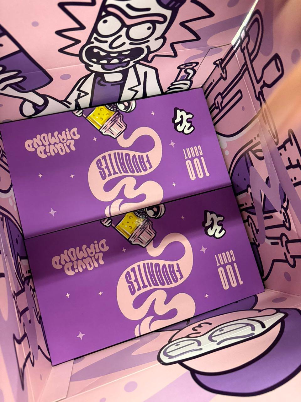 Favorites 3g Liquid Diamond Disposable 5-pack packaging and hardware Favorites 3g Liquid Diamond Disposable 5-pack packaging and hardware