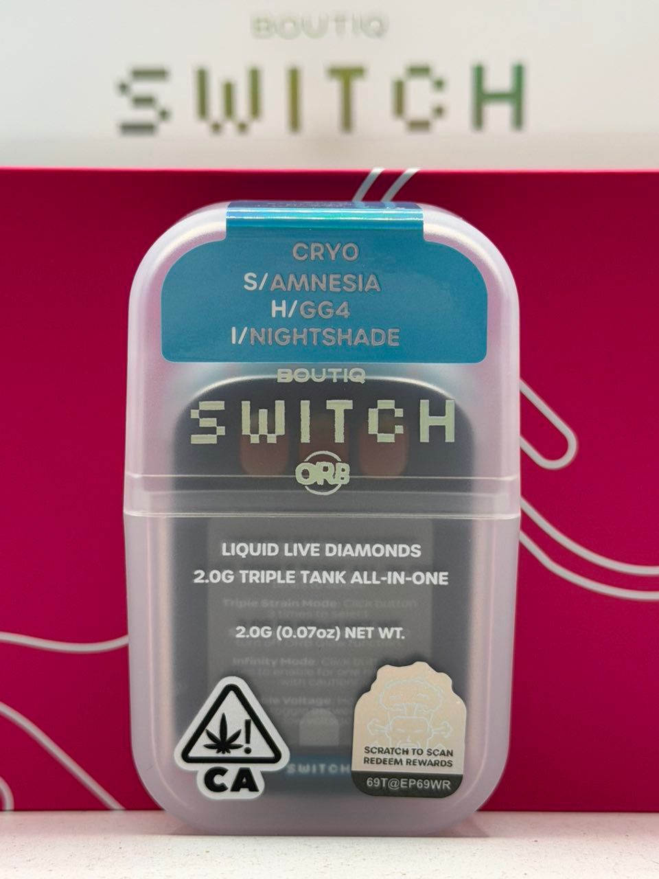 Boutiq Switch V5 lab results showing 89.88 percent THC with verified UID 1A406030004B322000003483 and 2026 manufacturing date Boutiq Switch V5 lab results showing 89.88 percent THC with verified UID 1A406030004B322000003483 and 2026 manufacturing date