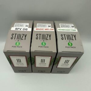 A 5-pack bundle of authentic STIIIZY 1G Pods available at Smackin Vapes